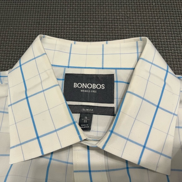 4 x Mens Bonobos Daily Grind Wrinkle-Free Slim Fit Dress Shirt 16 35 - Picture 7 of 11